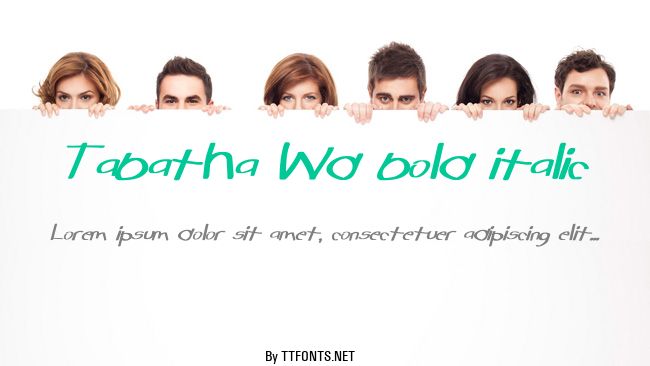 Tabatha Wd bold italic example